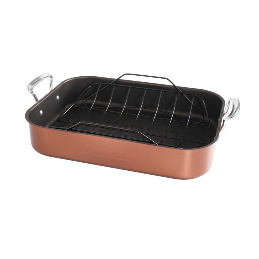 Nordic Ware Extra Large Copper Roaster With Rack - Picture 2 of 9